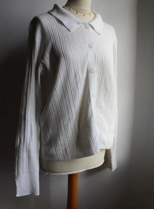 Fine white ribbed sweater Kiabi – photo 2